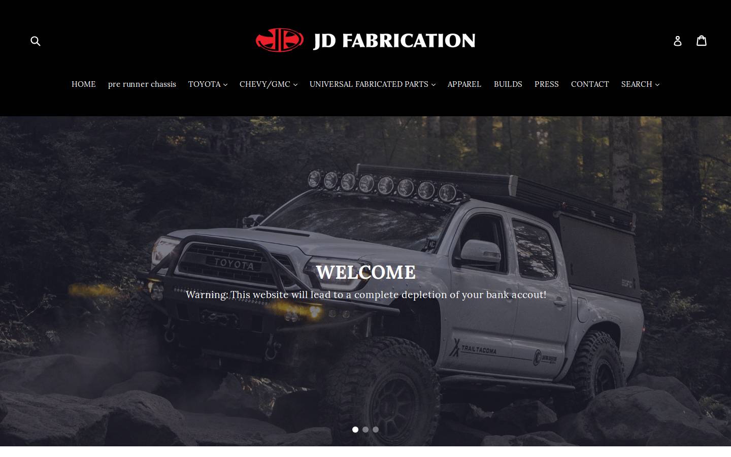 jdfabrication.com homepage screenshot