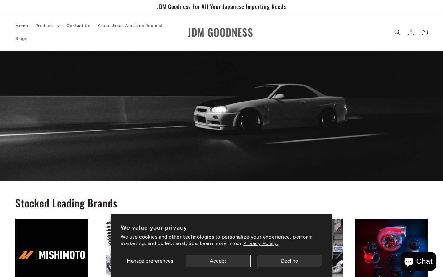 jdmgoodness.com homepage screenshot