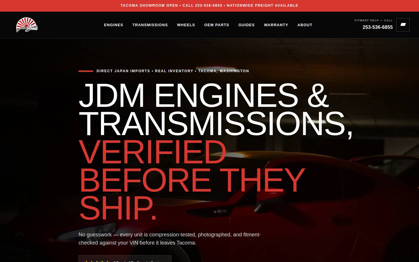 jdmseattle.com homepage screenshot
