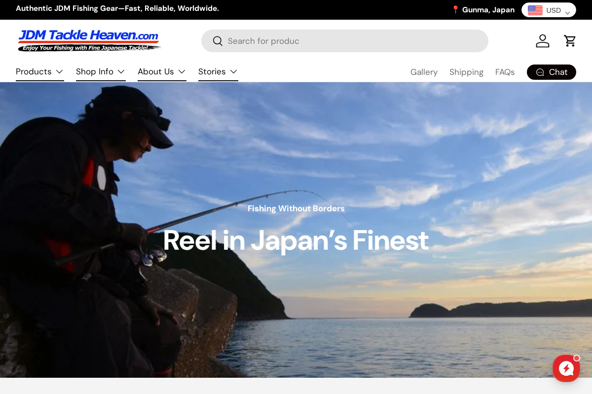 JDM TACKLE HEAVEN homepage screenshot