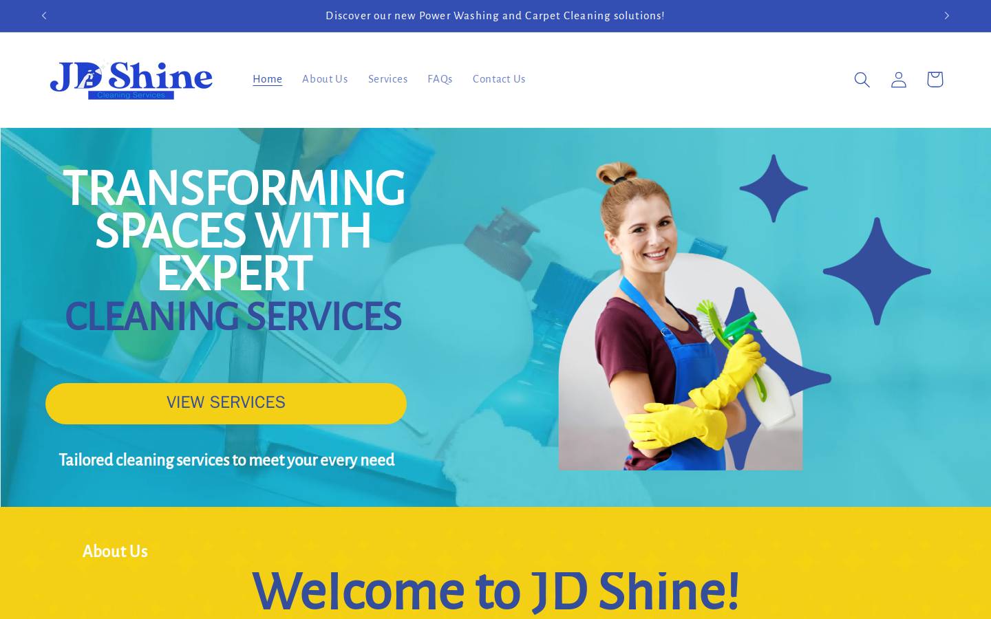 jdshinecleaningservices.com homepage screenshot