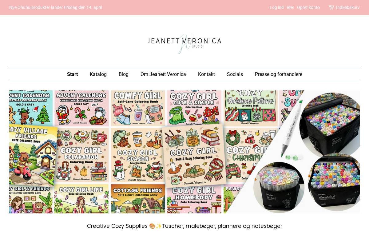 Jeanettveronicastudio homepage screenshot