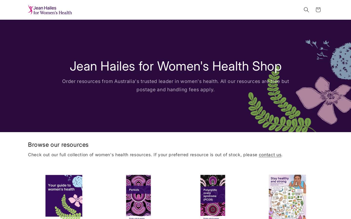 jeanhailes.shop homepage screenshot