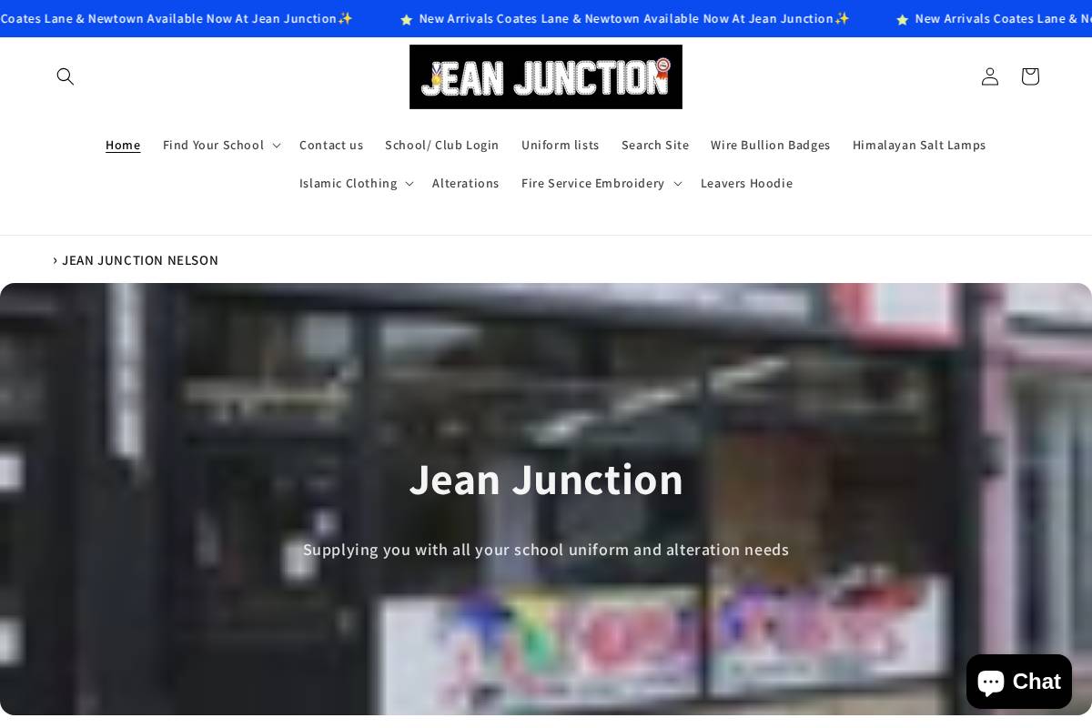 jeanjunction.com homepage screenshot