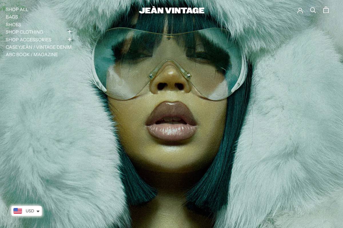 jeanvintage.co.uk homepage screenshot