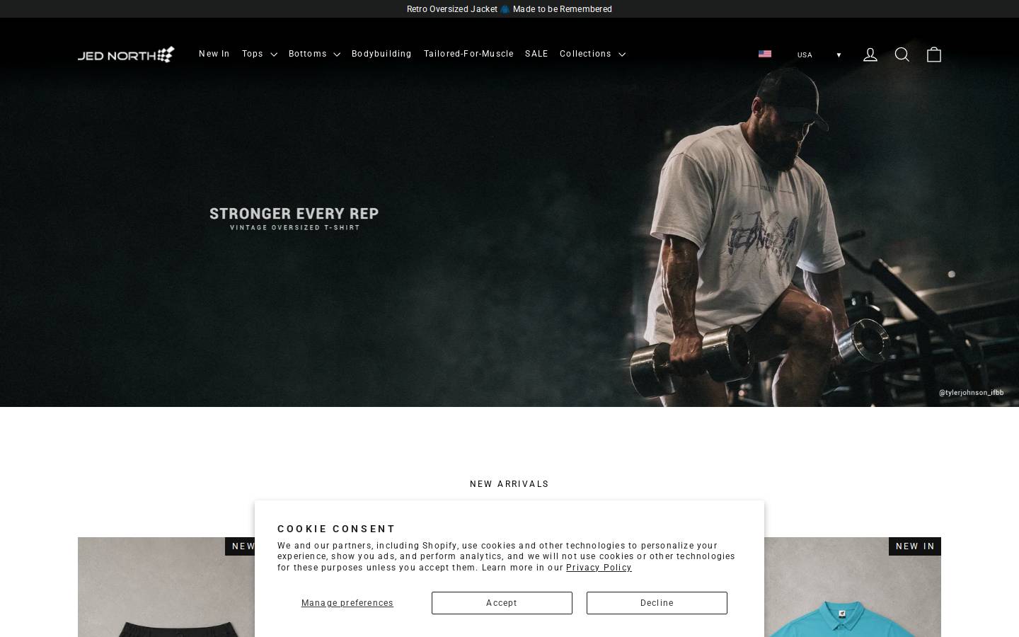Jed North homepage screenshot