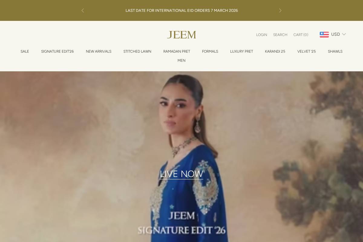 jeem.pk homepage screenshot