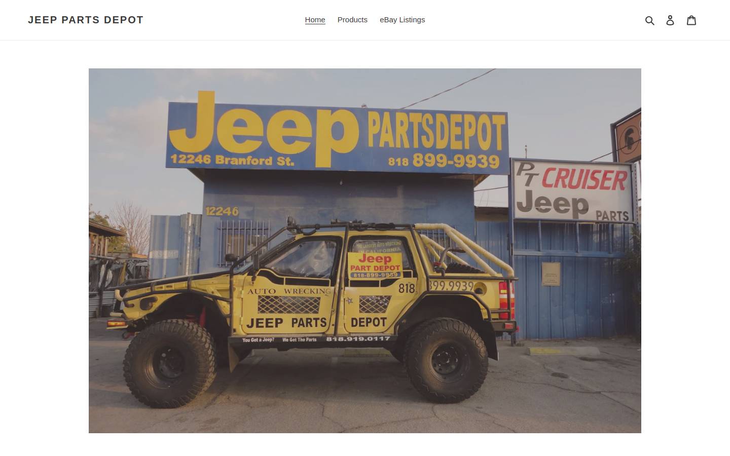 jeeppartsdepot.com homepage screenshot