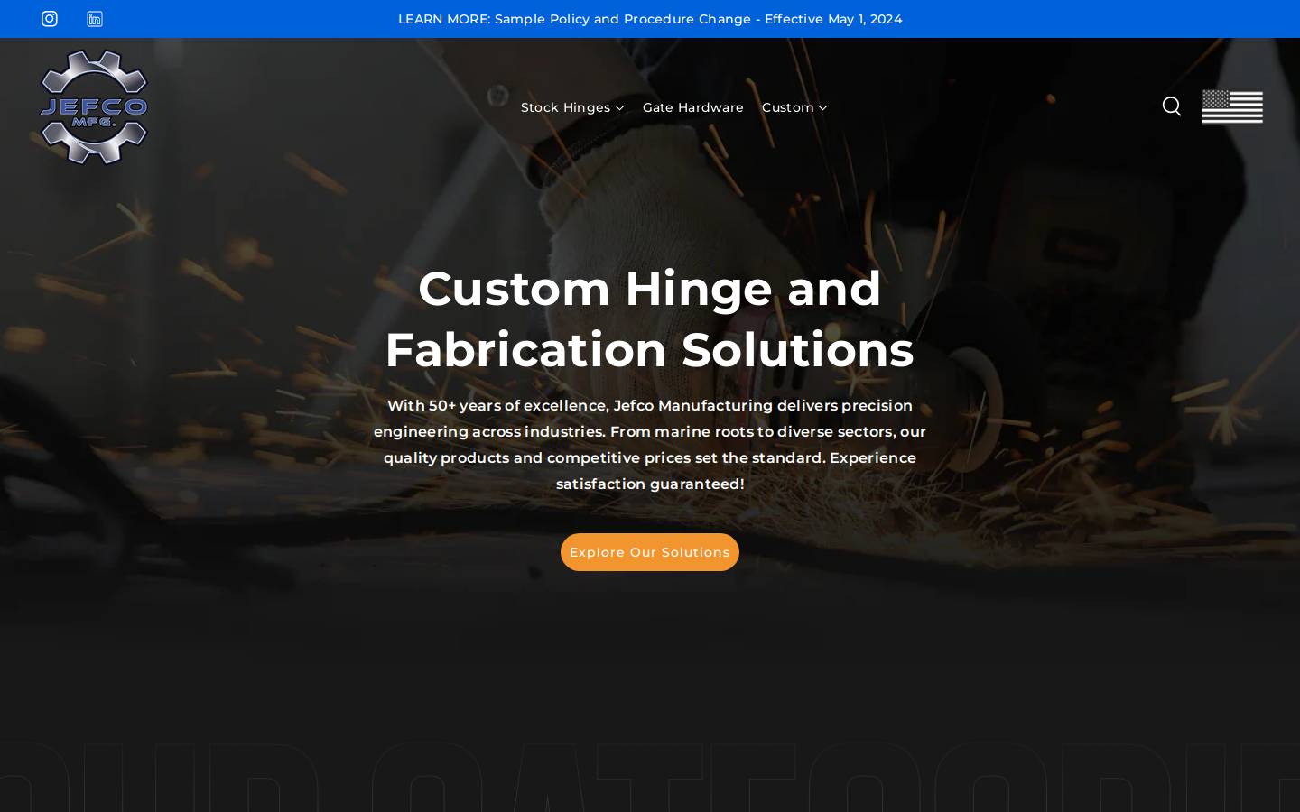 jefcomfg.com homepage screenshot
