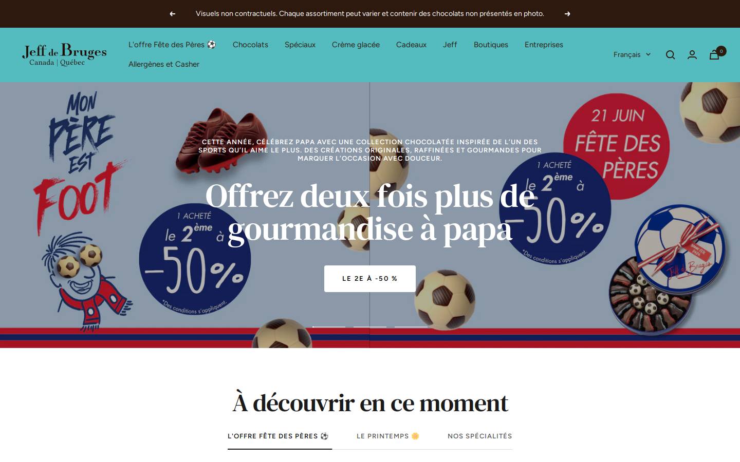 Jeff de Bruges homepage screenshot