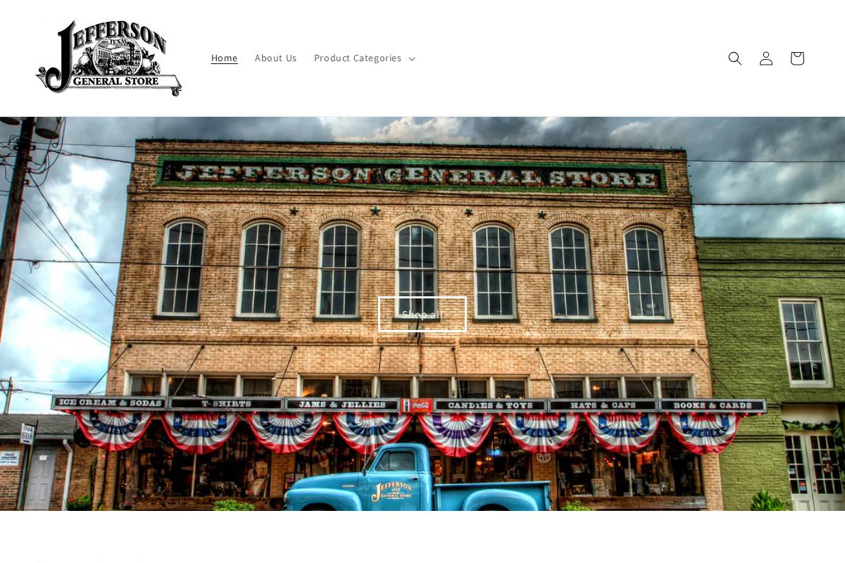 Jefferson General Store homepage screenshot