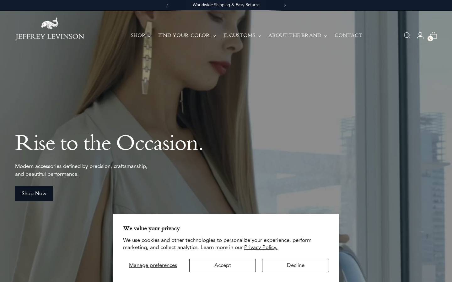 jeffreylevinson.com homepage screenshot