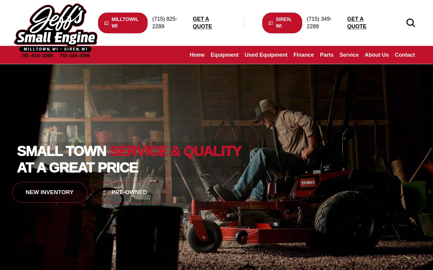 jeffssmallengine.com homepage screenshot