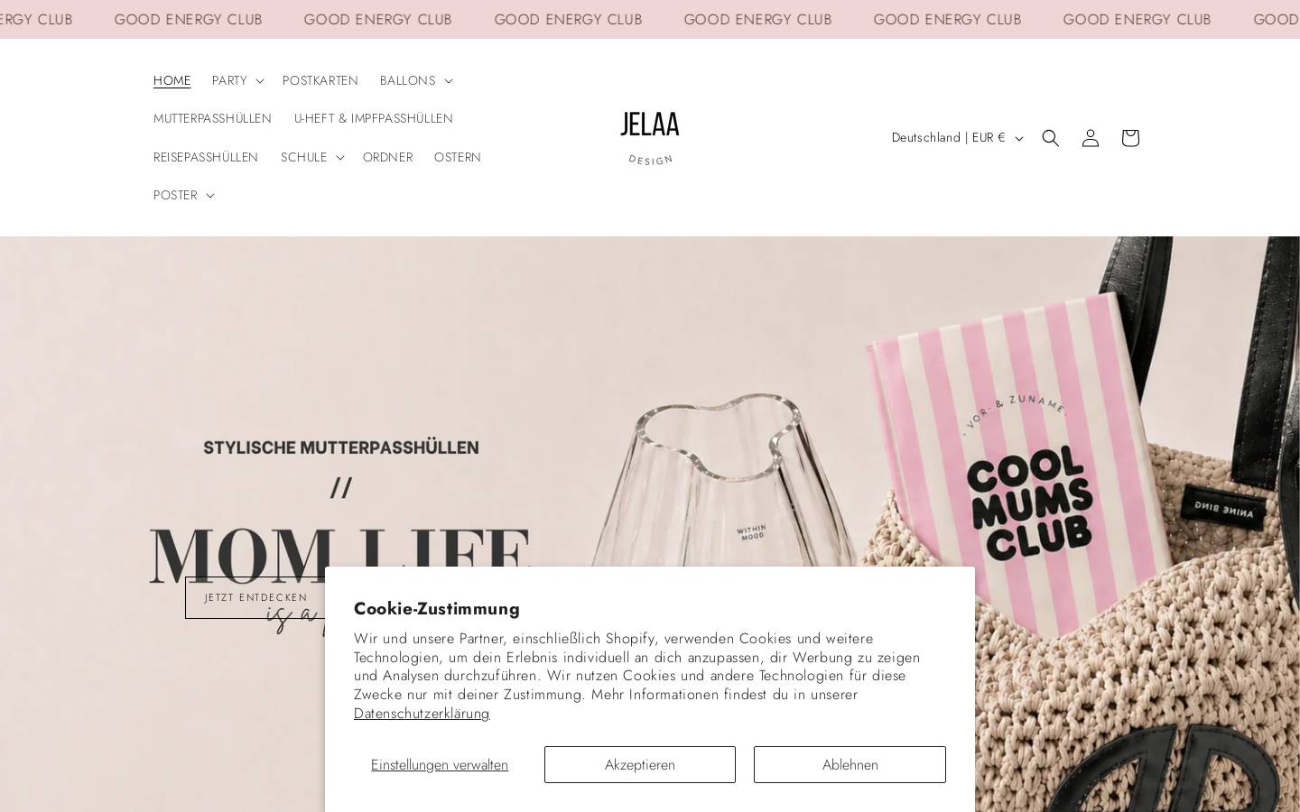 Jelaa homepage screenshot