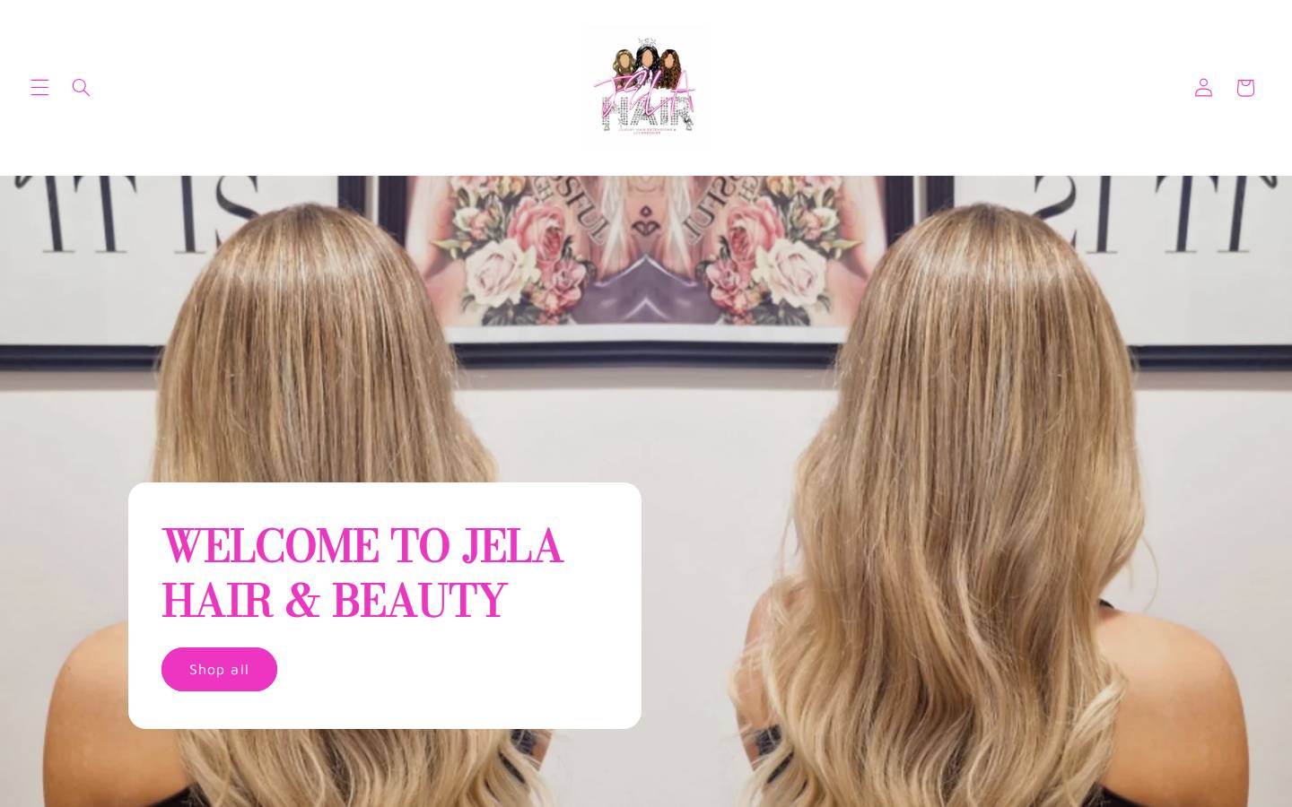 jelahairbeauty.com homepage screenshot