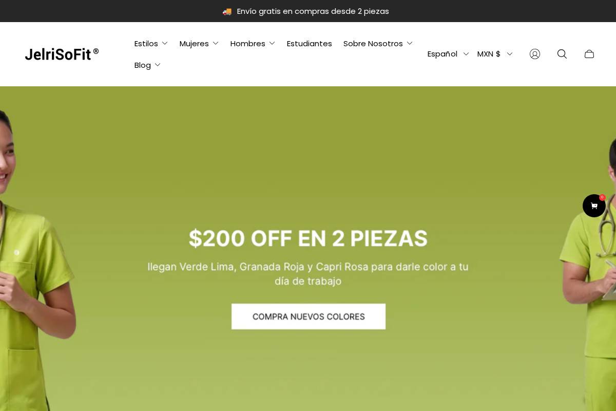 Jelrisofit homepage screenshot