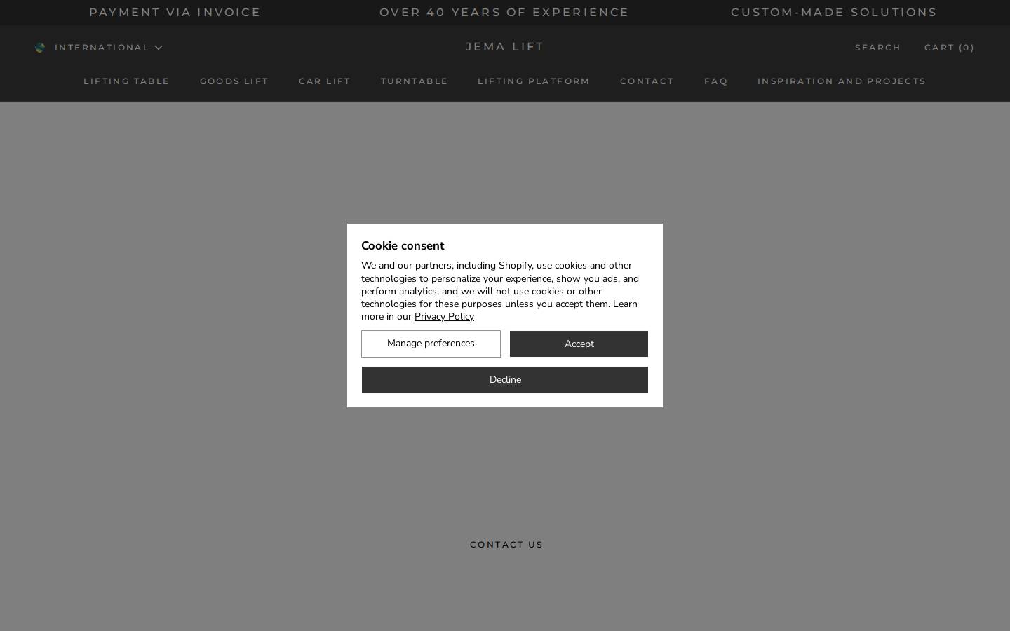 jemalift.com homepage screenshot