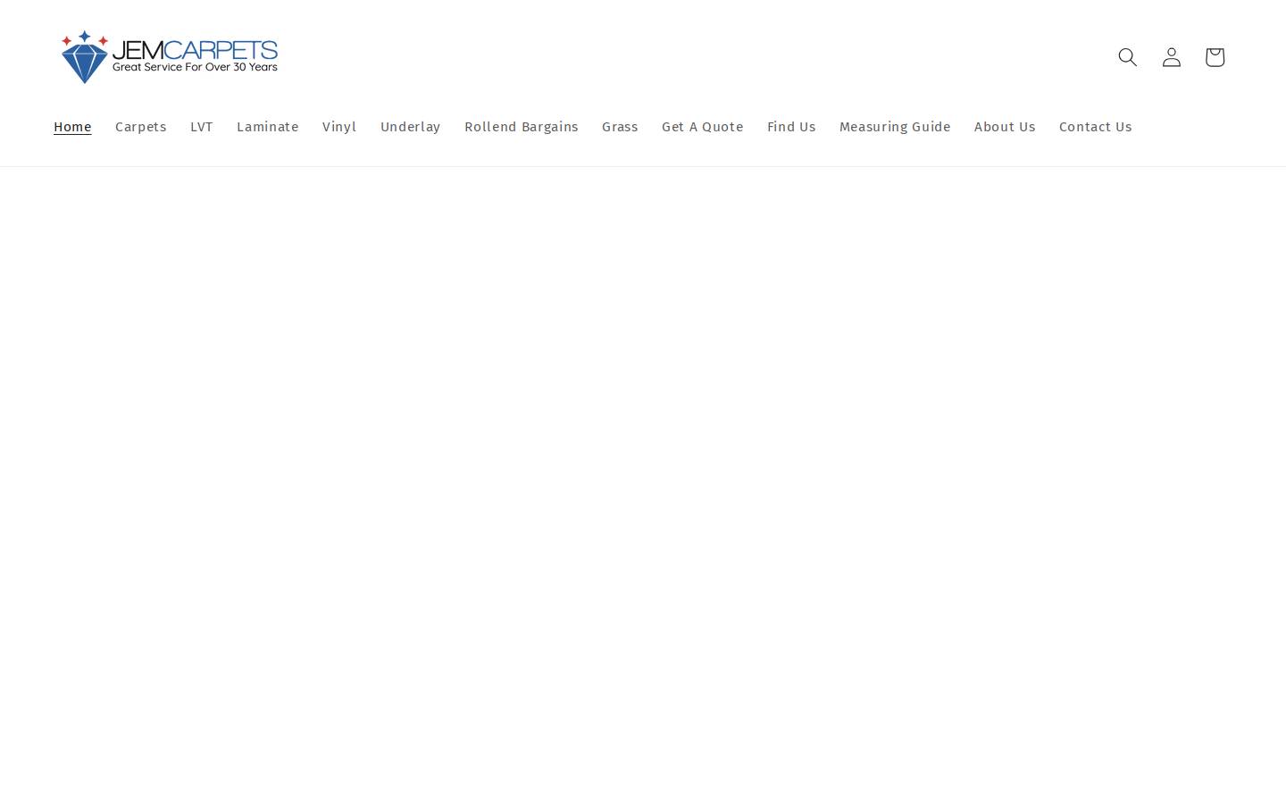 Jem Carpets homepage screenshot