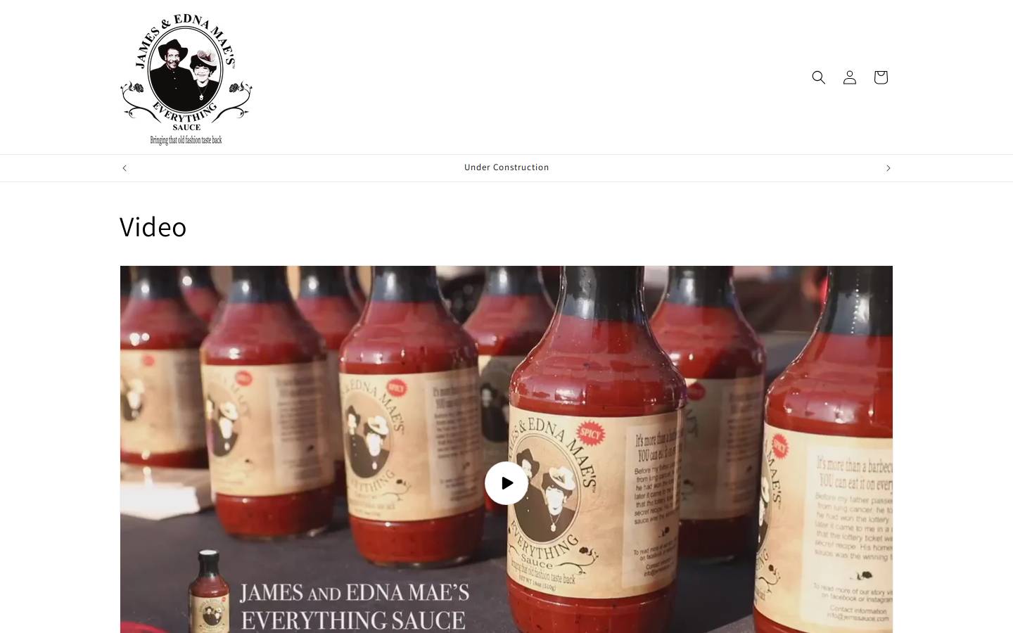 jemssauce.com homepage screenshot