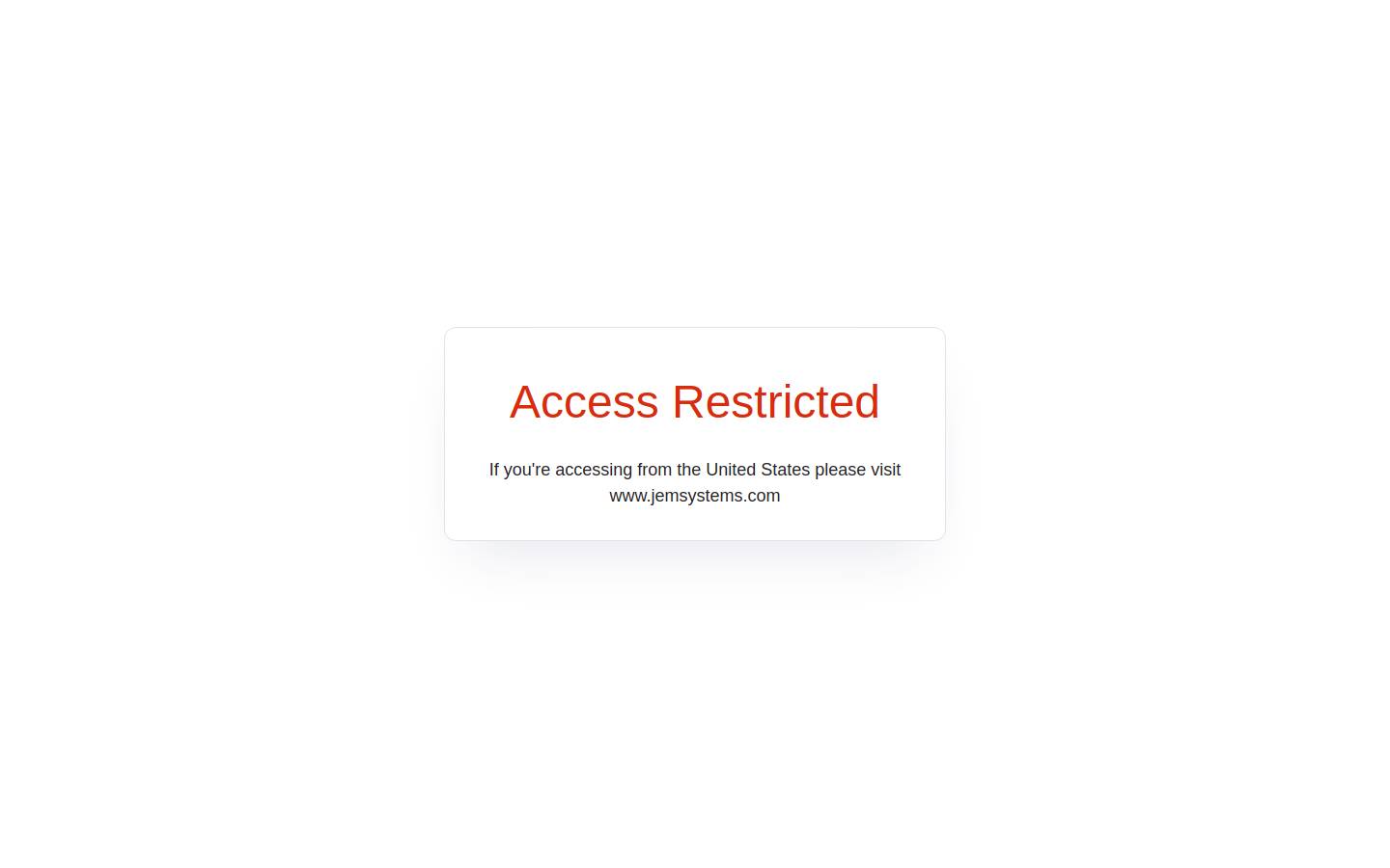 JEM Systems Canada homepage screenshot