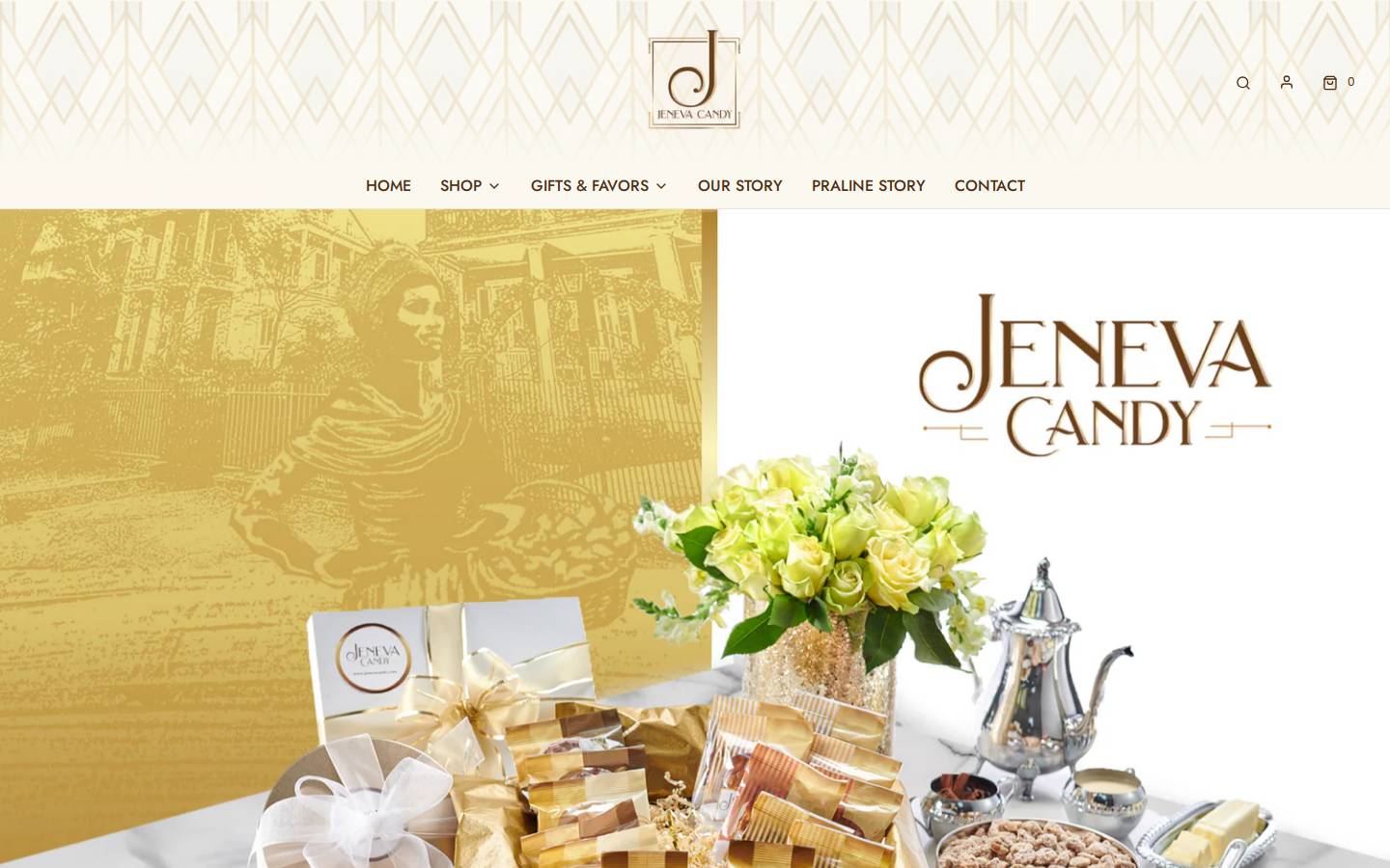 jenevacandy.com homepage screenshot