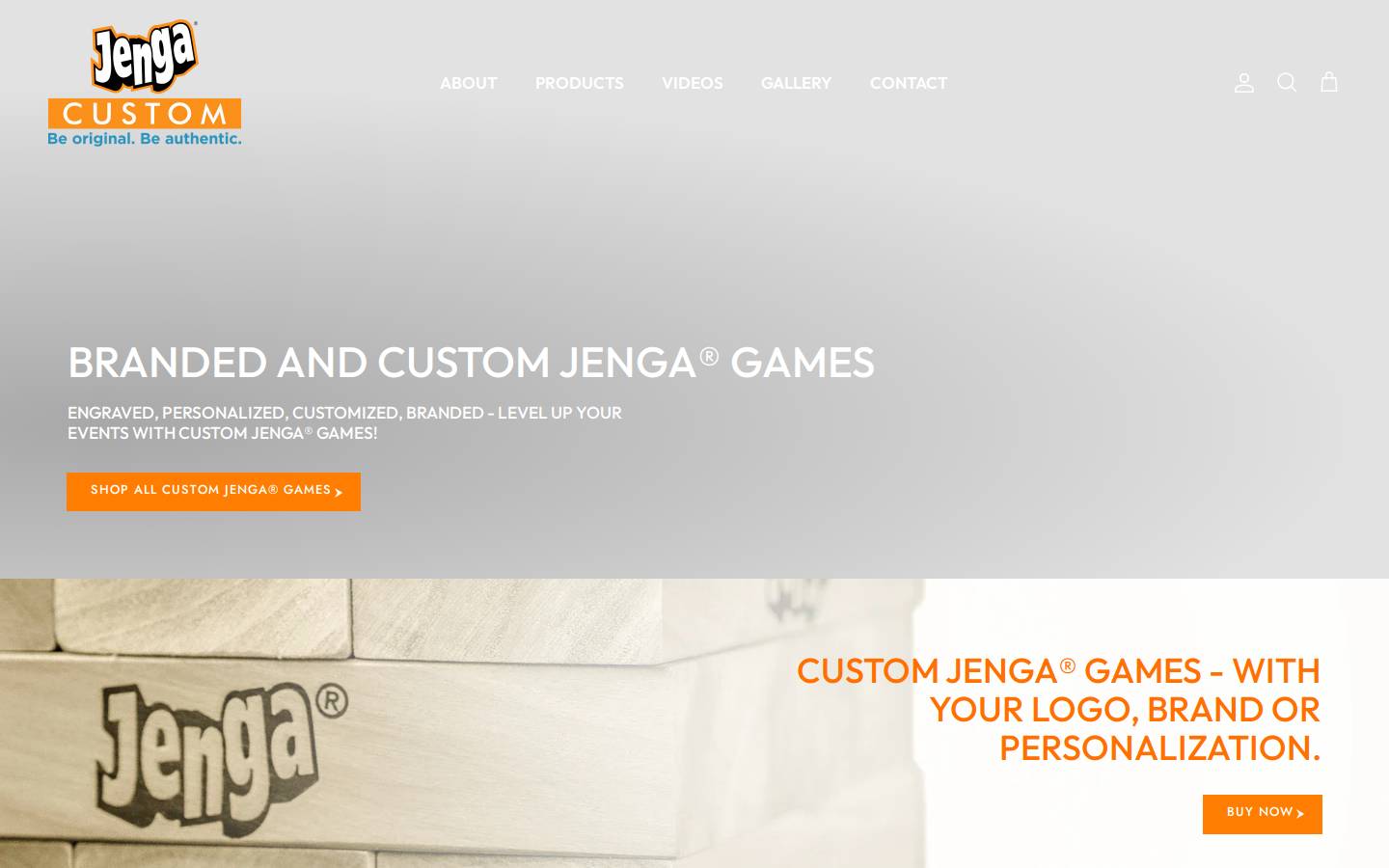 jengacustom.com homepage screenshot