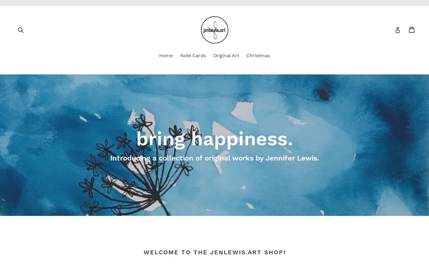 jenlewisart.com homepage screenshot