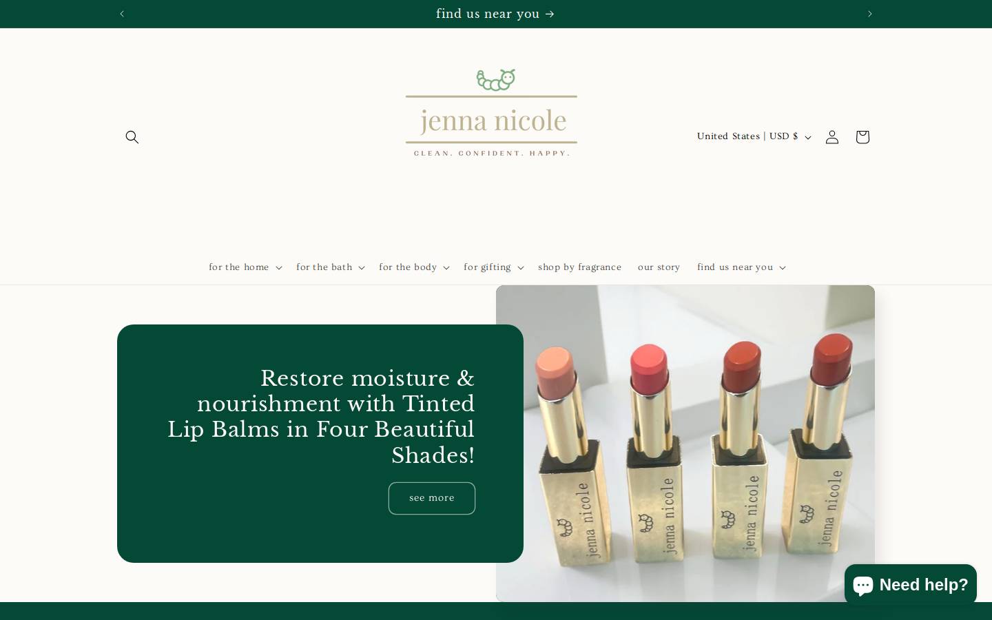jennanicole.com homepage screenshot