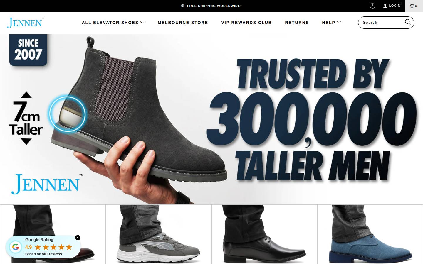 JENNEN Shoes homepage screenshot