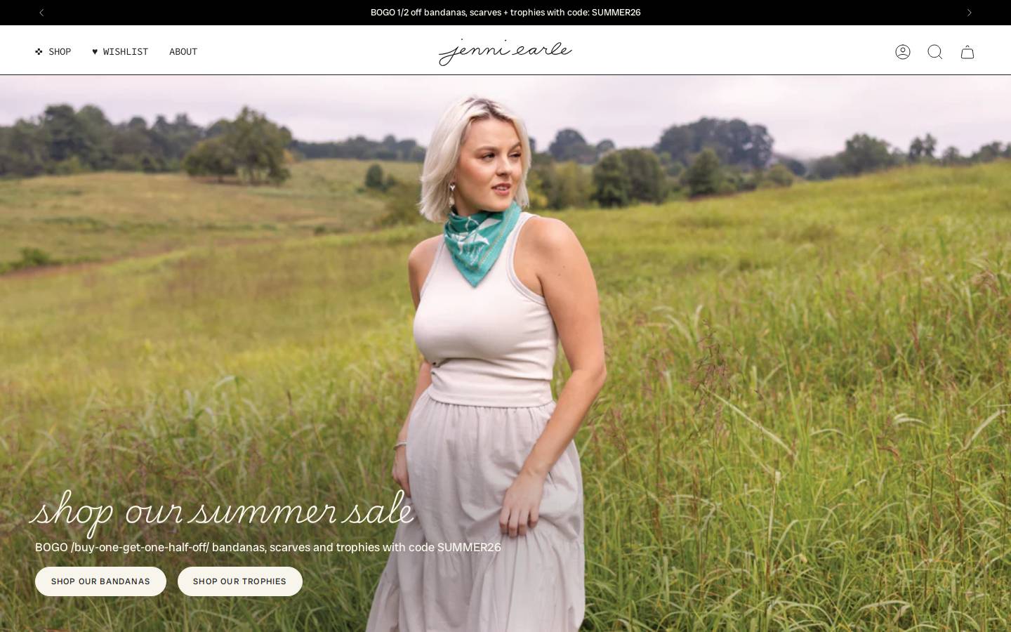jenniearle.com homepage screenshot