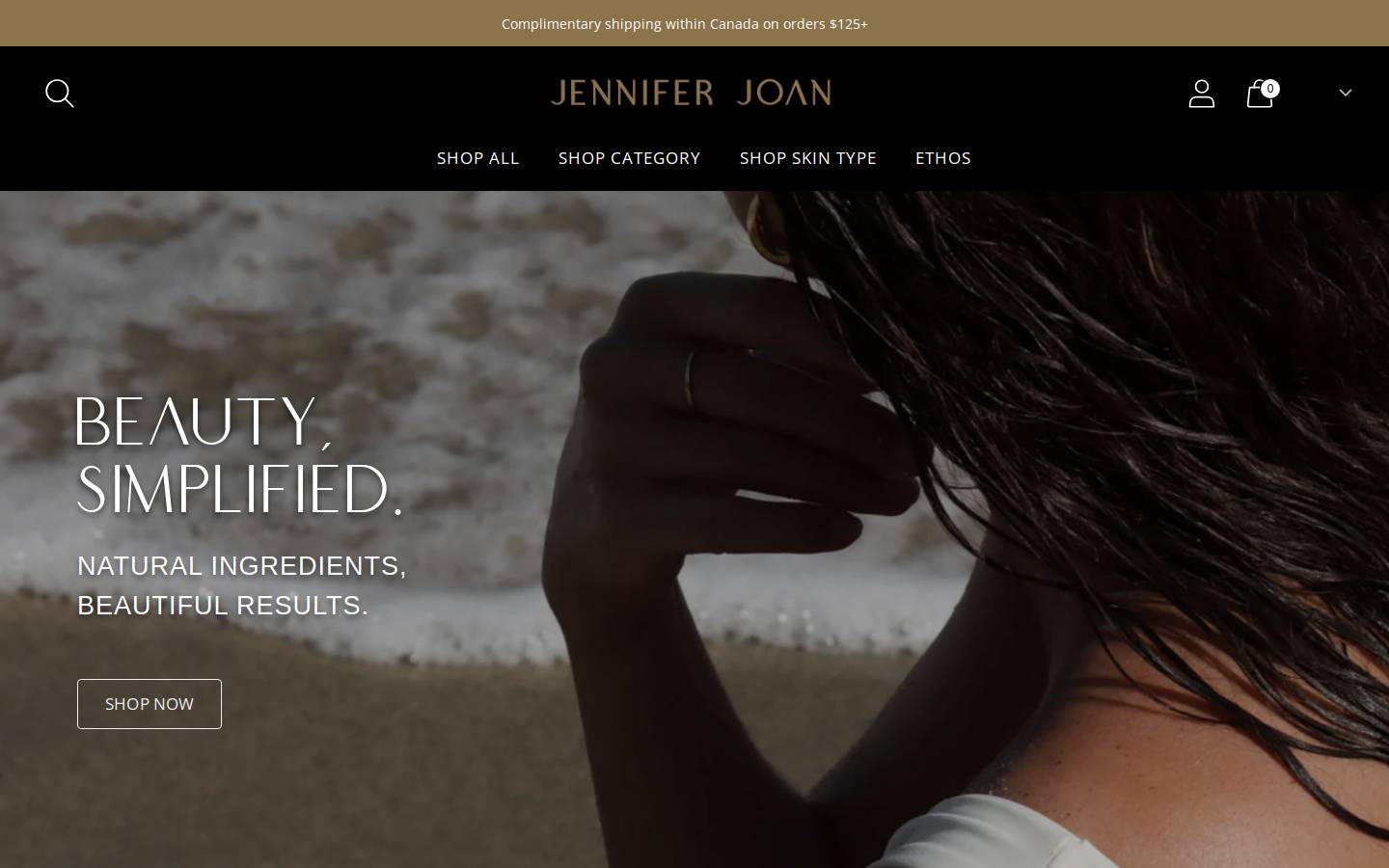 jenniferjoanskin.com homepage screenshot