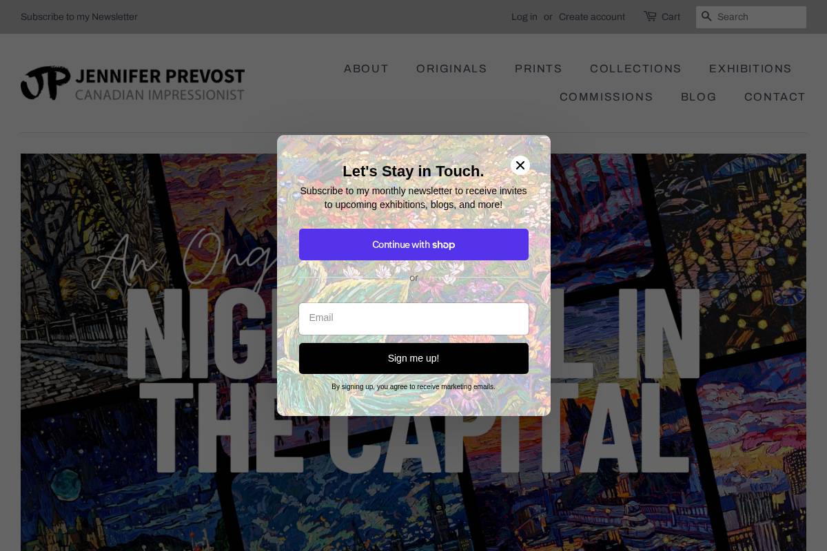 jenniferprevost.ca homepage screenshot