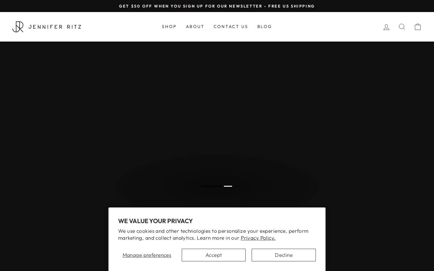 jenniferritz.com homepage screenshot