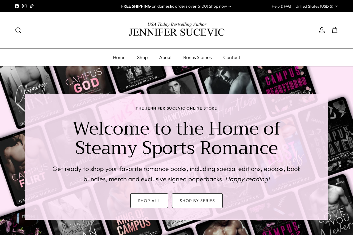 Jennifer Sucevic homepage screenshot