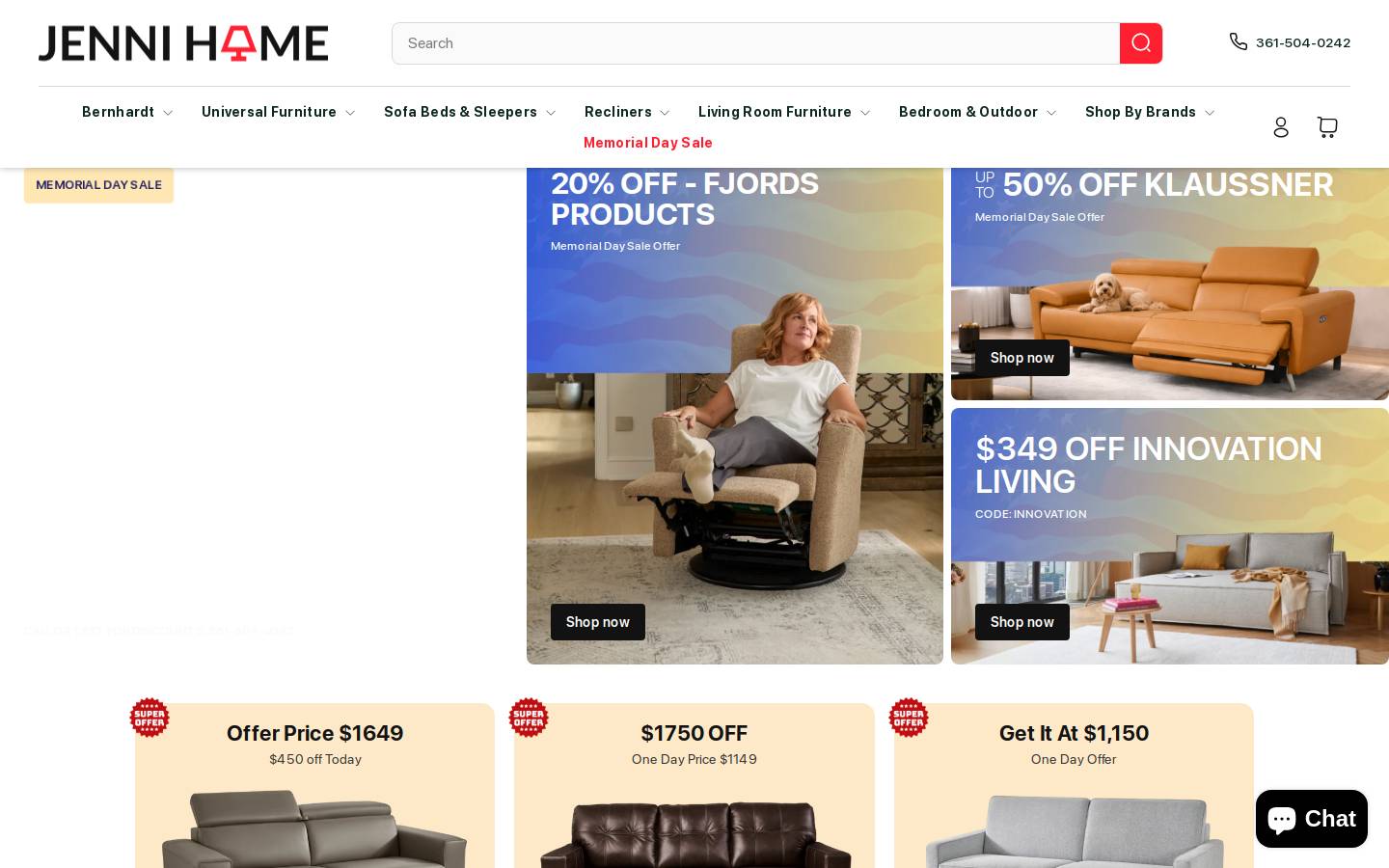 Jennihome homepage screenshot