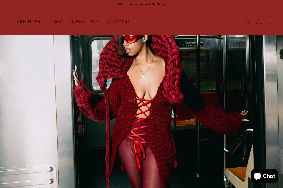 Jenniiva homepage screenshot
