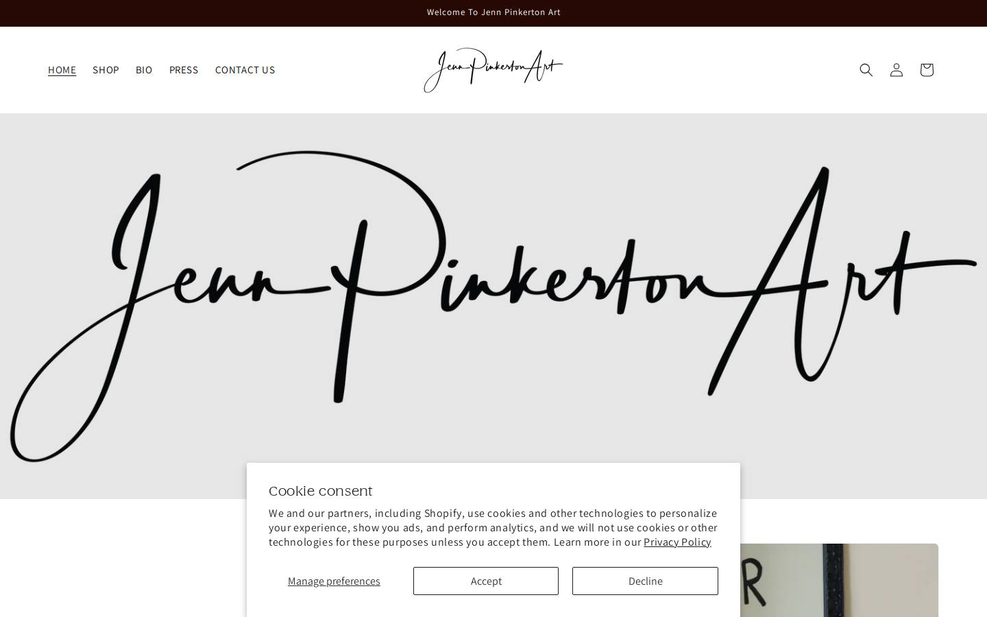 jennpinkertonart.com homepage screenshot
