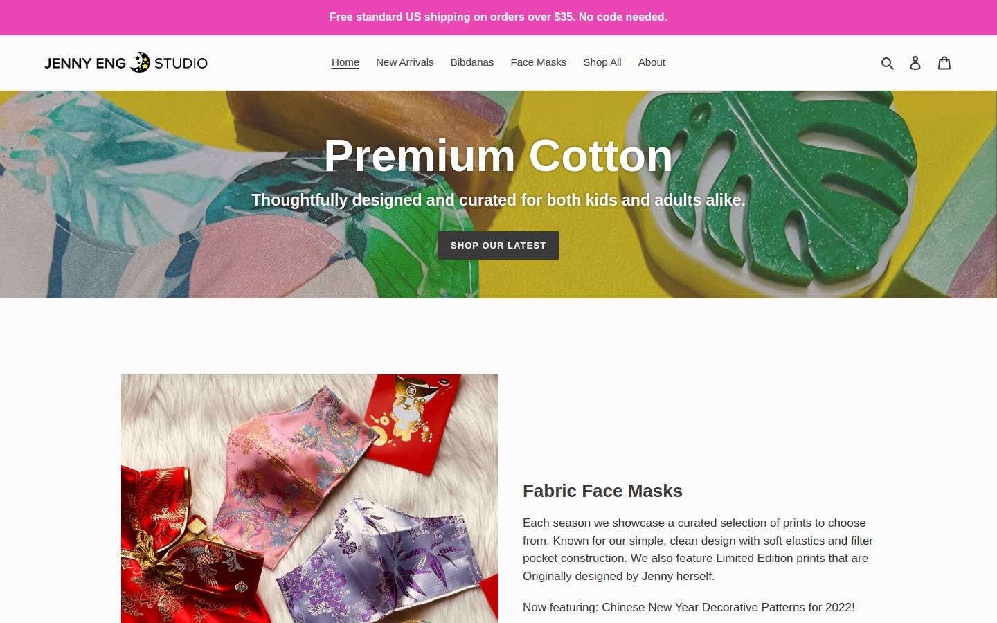 jennyengstudio.com homepage screenshot