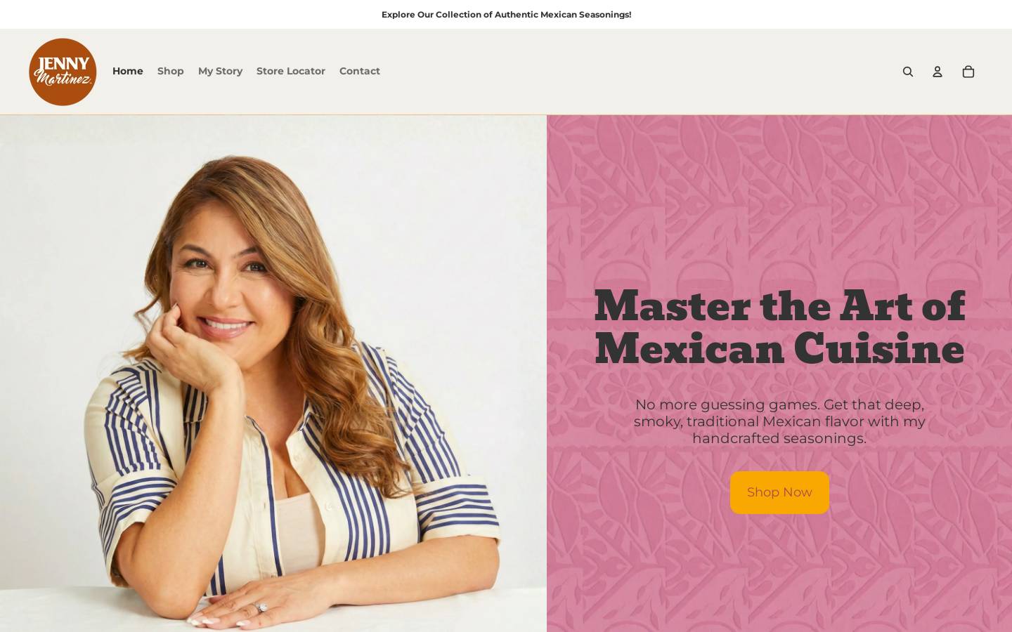 jennymartinezofficial.com homepage screenshot
