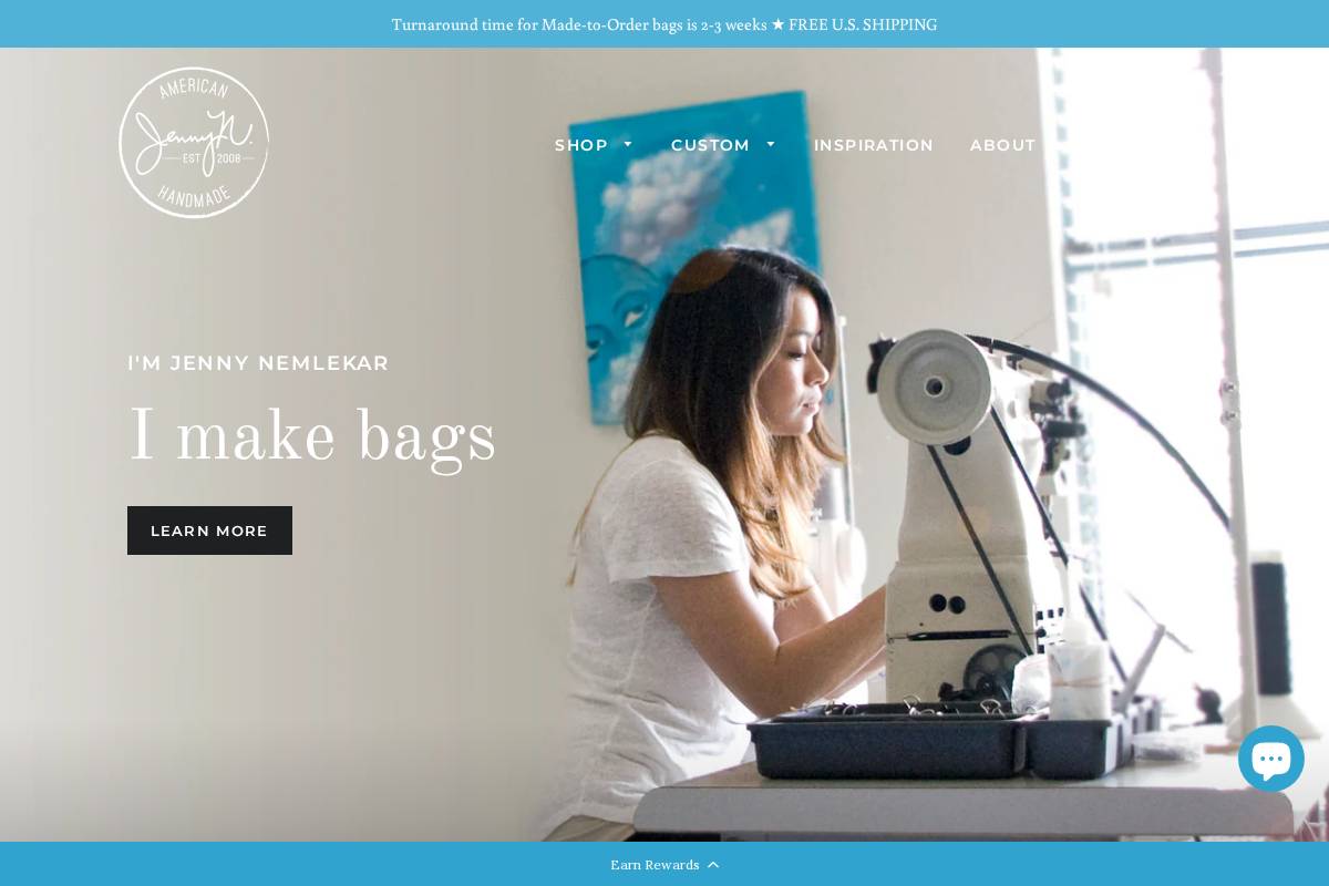 jennyndesign.com homepage screenshot