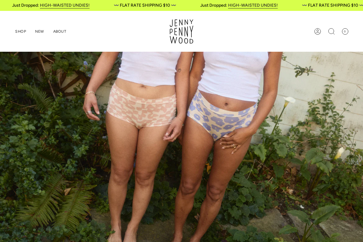 jennypennywood.com homepage screenshot