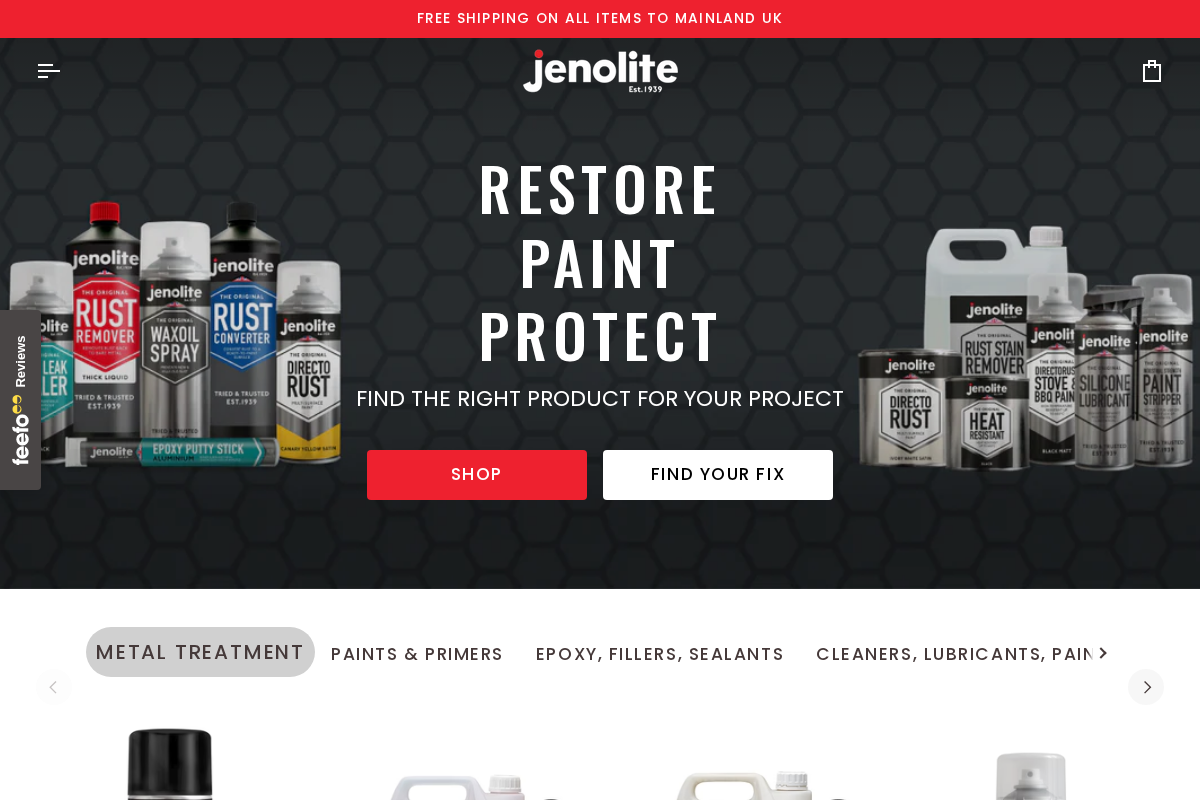 Jenolite homepage screenshot