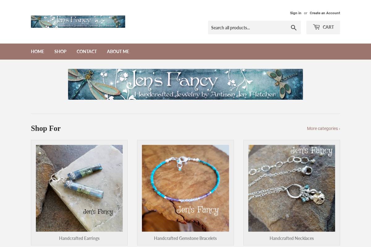 jensfancy.com homepage screenshot