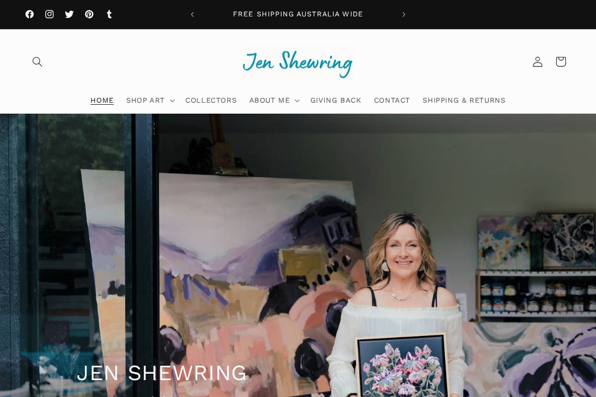 jenshewring.com homepage screenshot