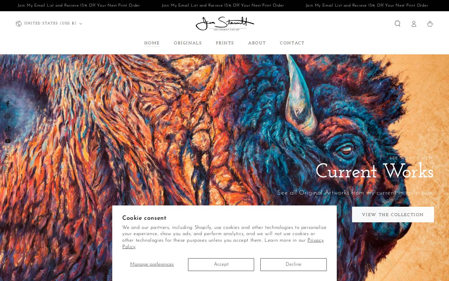 jenstarwalt.com homepage screenshot
