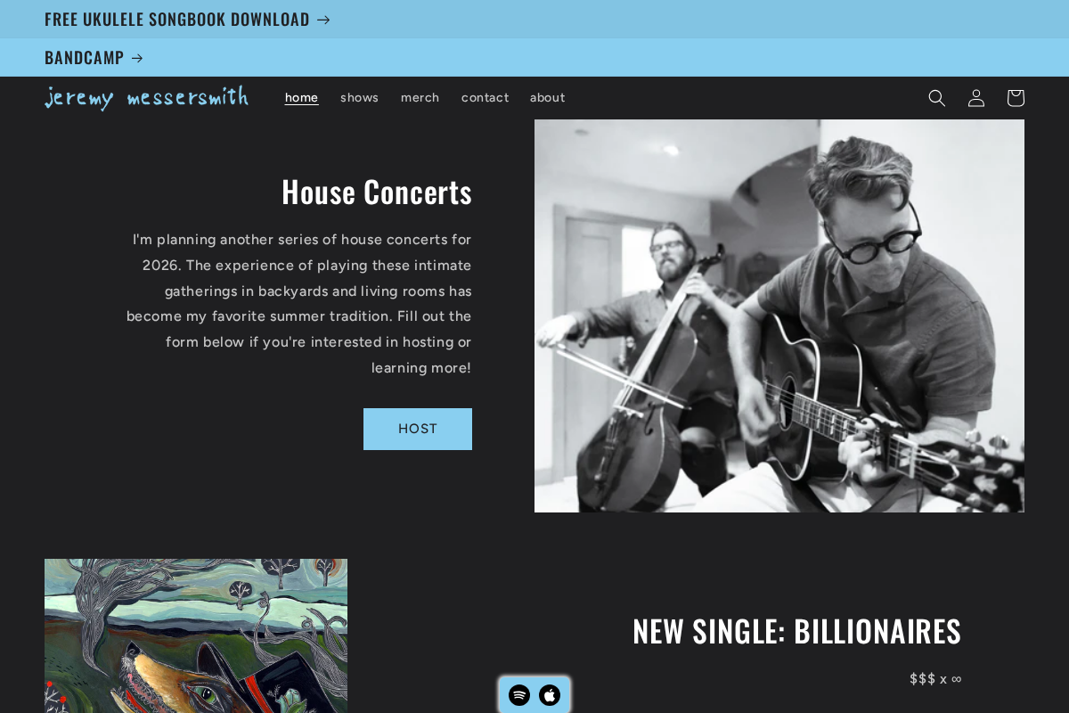 jeremymessersmith.com homepage screenshot