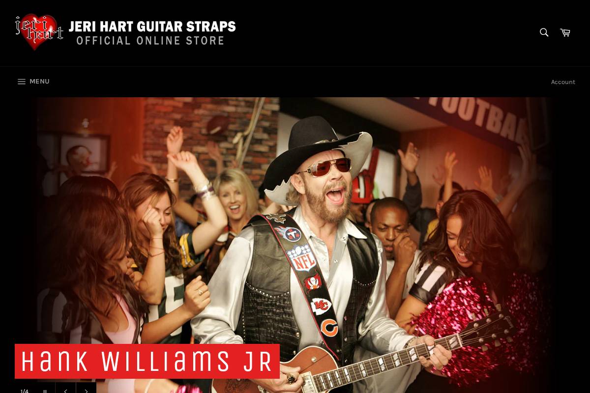 jerihartstraps.com homepage screenshot