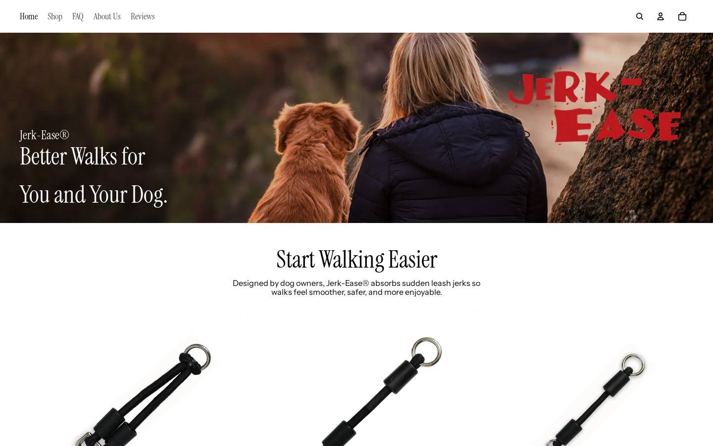 jerk-ease.com homepage screenshot