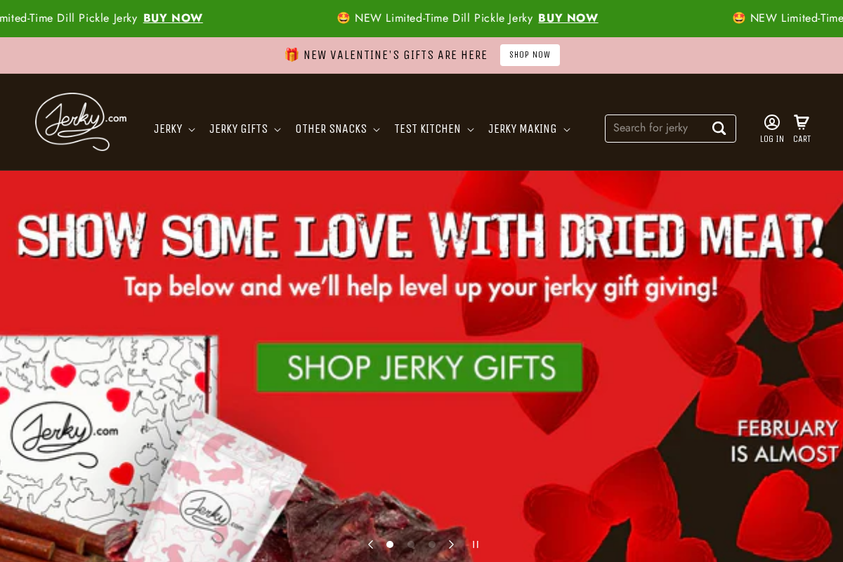 Jerky.com homepage screenshot