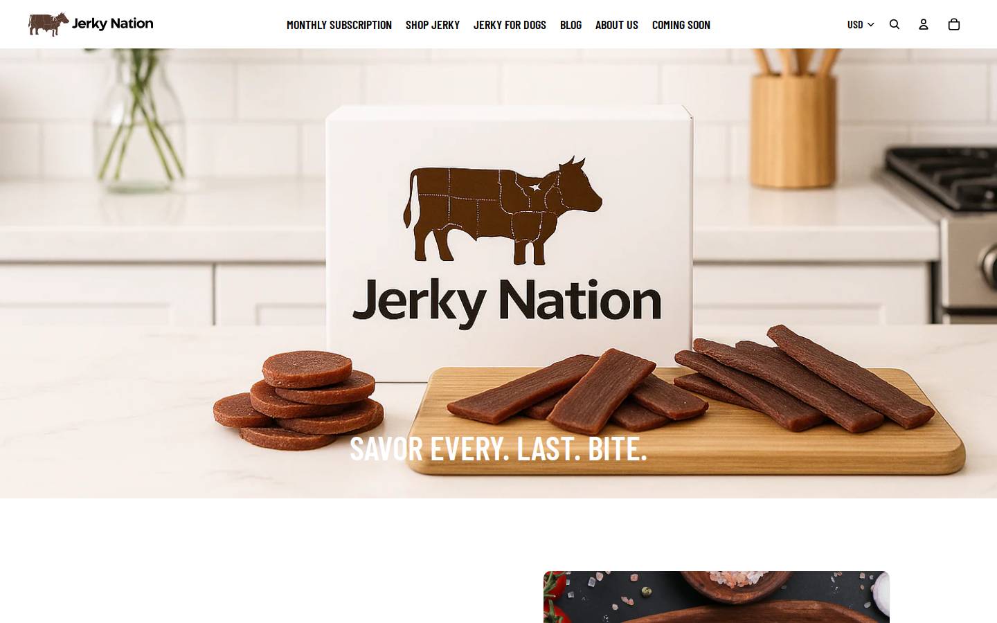 jerkynation.com homepage screenshot